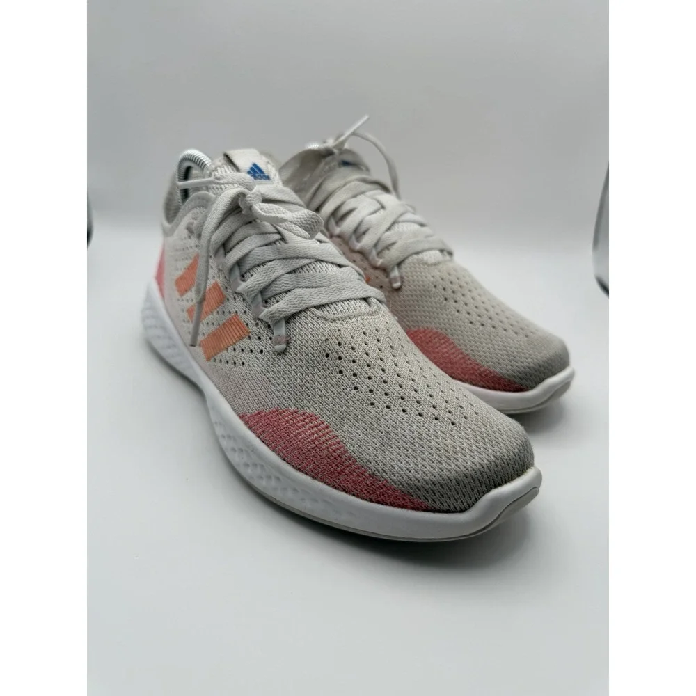 Adidas Women's Fluidflow 2.0 Running Shoes Sneakers Grey Pink Orange Size 8